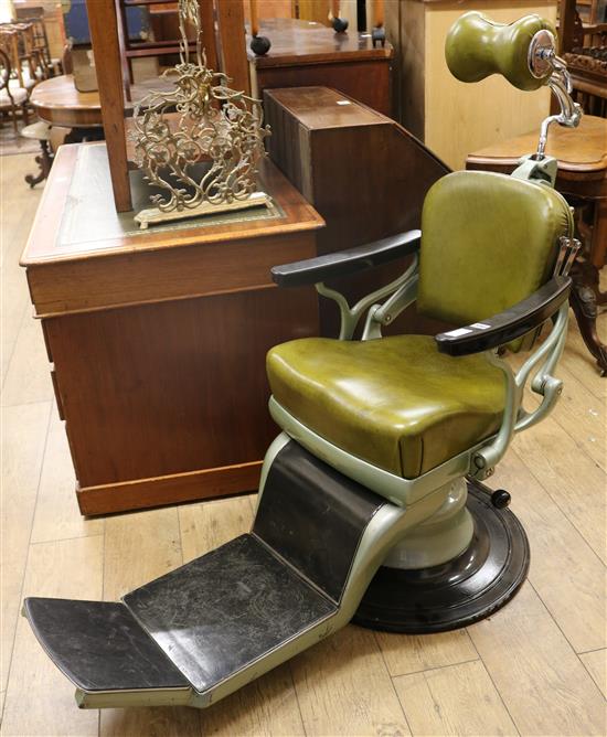A vintage dentists chair W.60cm approx..
